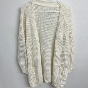 Shein Cream Cardigan Oversized Sweater Thick Material
